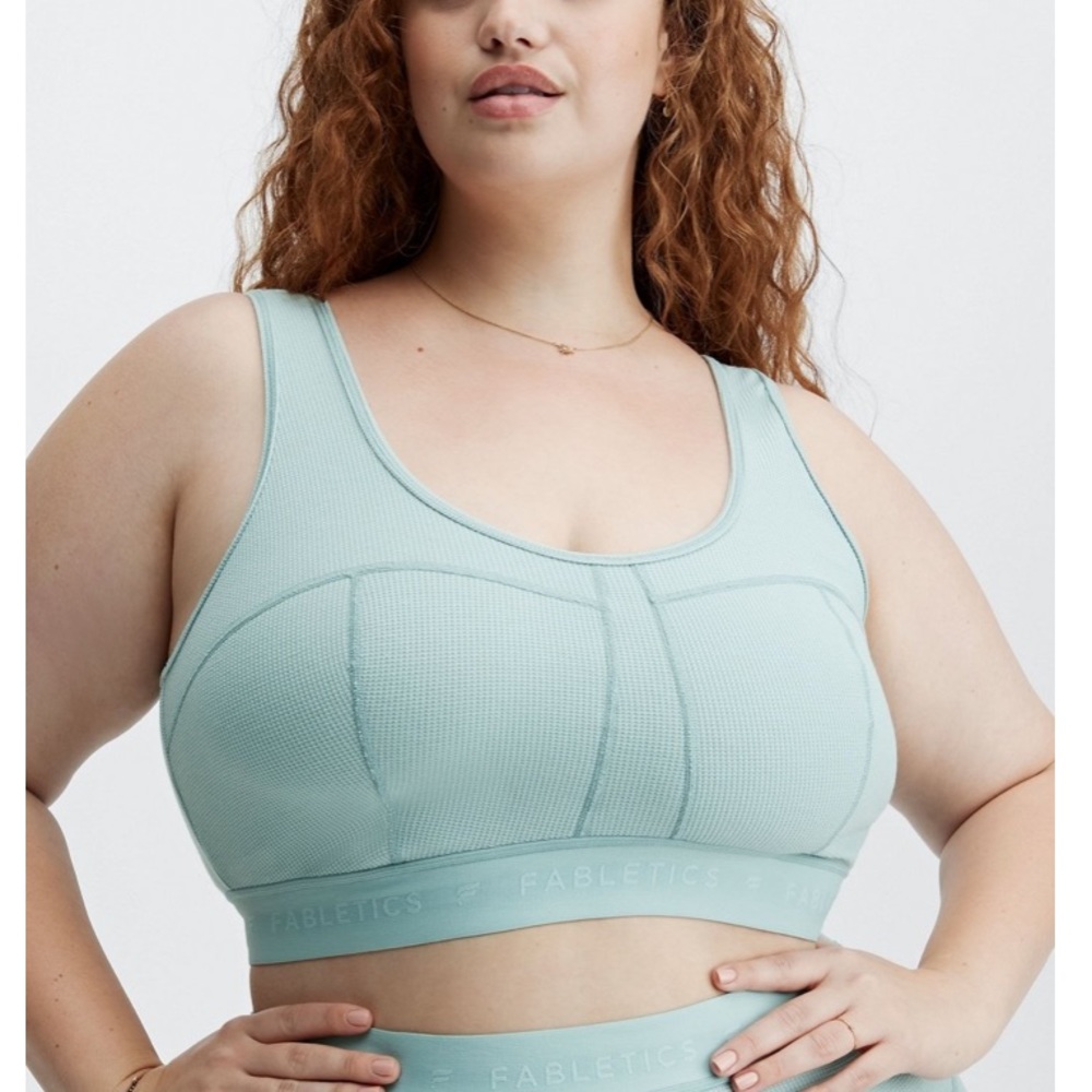 FABLETICS blue waffle bra! Plus size 2XL